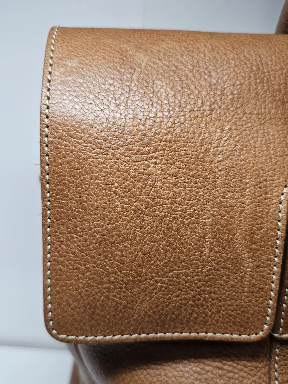 Mulberry Brown Leather Duffel Bag with Gold Hardware